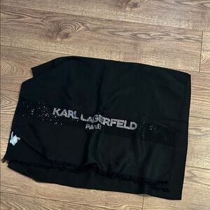 Karl Lagerfeld Black Skirt with Logo Detail
